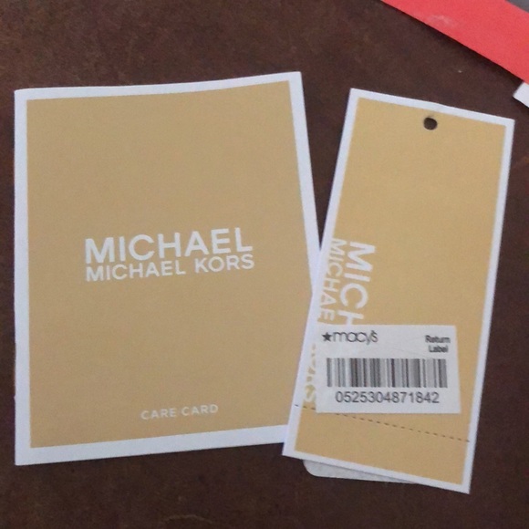 Like New Michael Kors Pink Leather Handbag 8.5”x8” - Picture 12 of 12